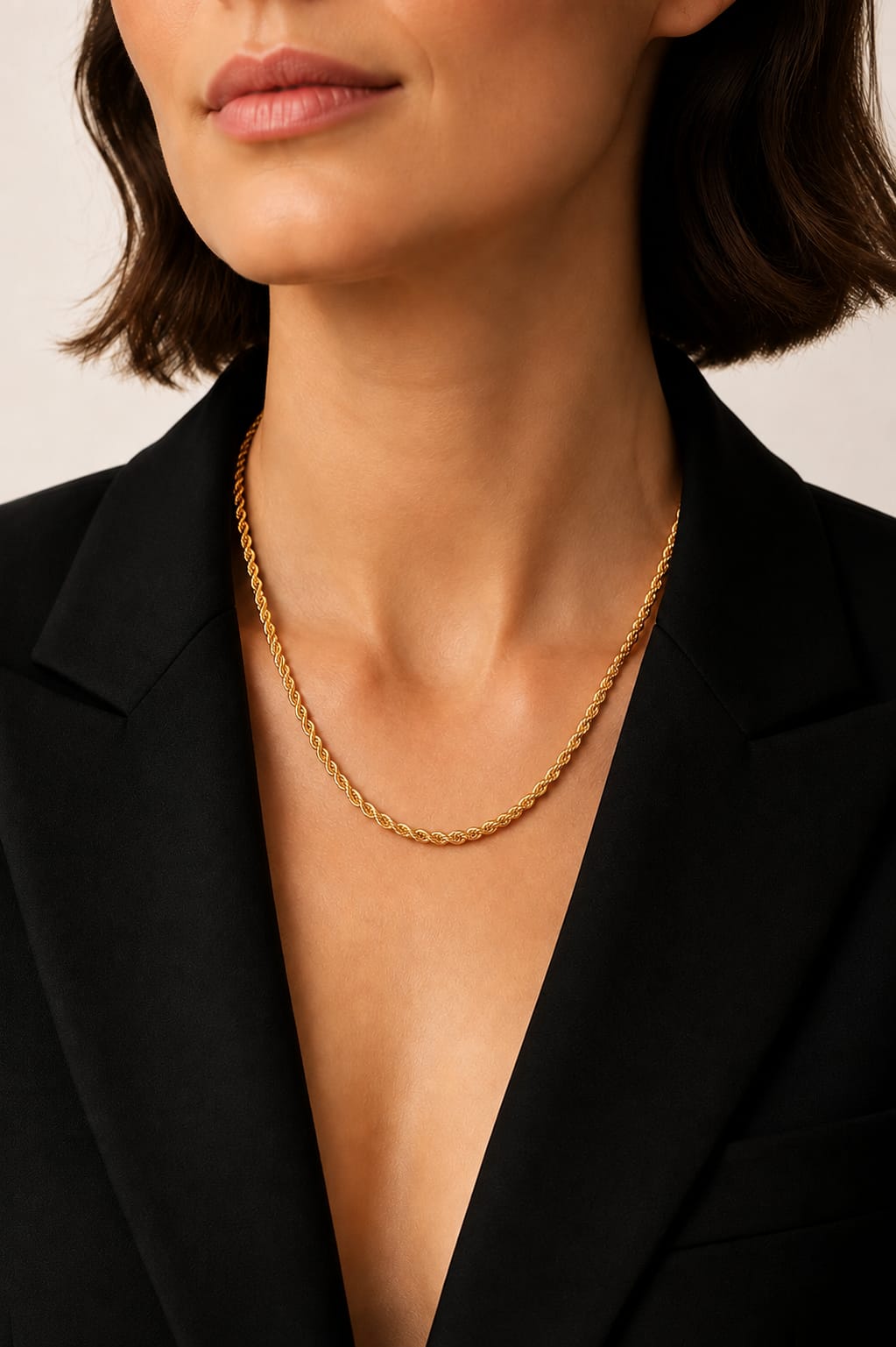 Colar Choker Fio Baiano 4mm Banho Ouro 18k 40+5cm