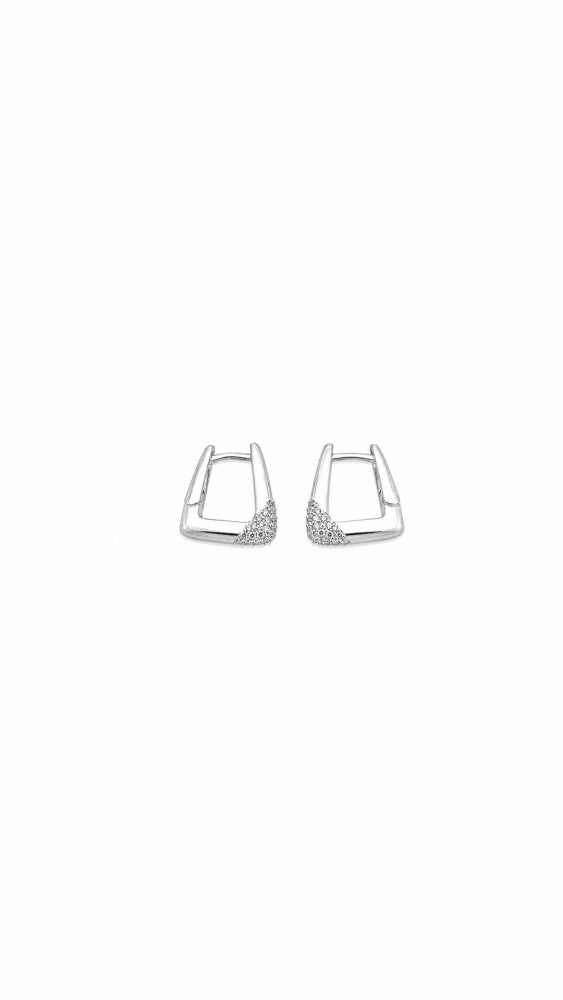 Brincos Argola Click M Base Zirconias