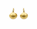Brincos Bolota Média Dourado Fosco