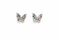 Brincos Borboleta Zirconias Coloridas G