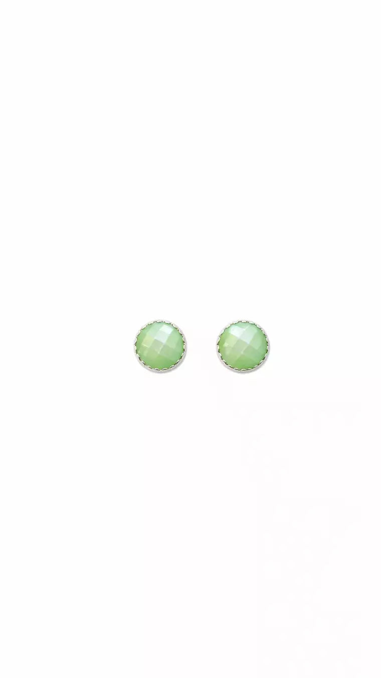 Brincos Redondo Verde Pistache