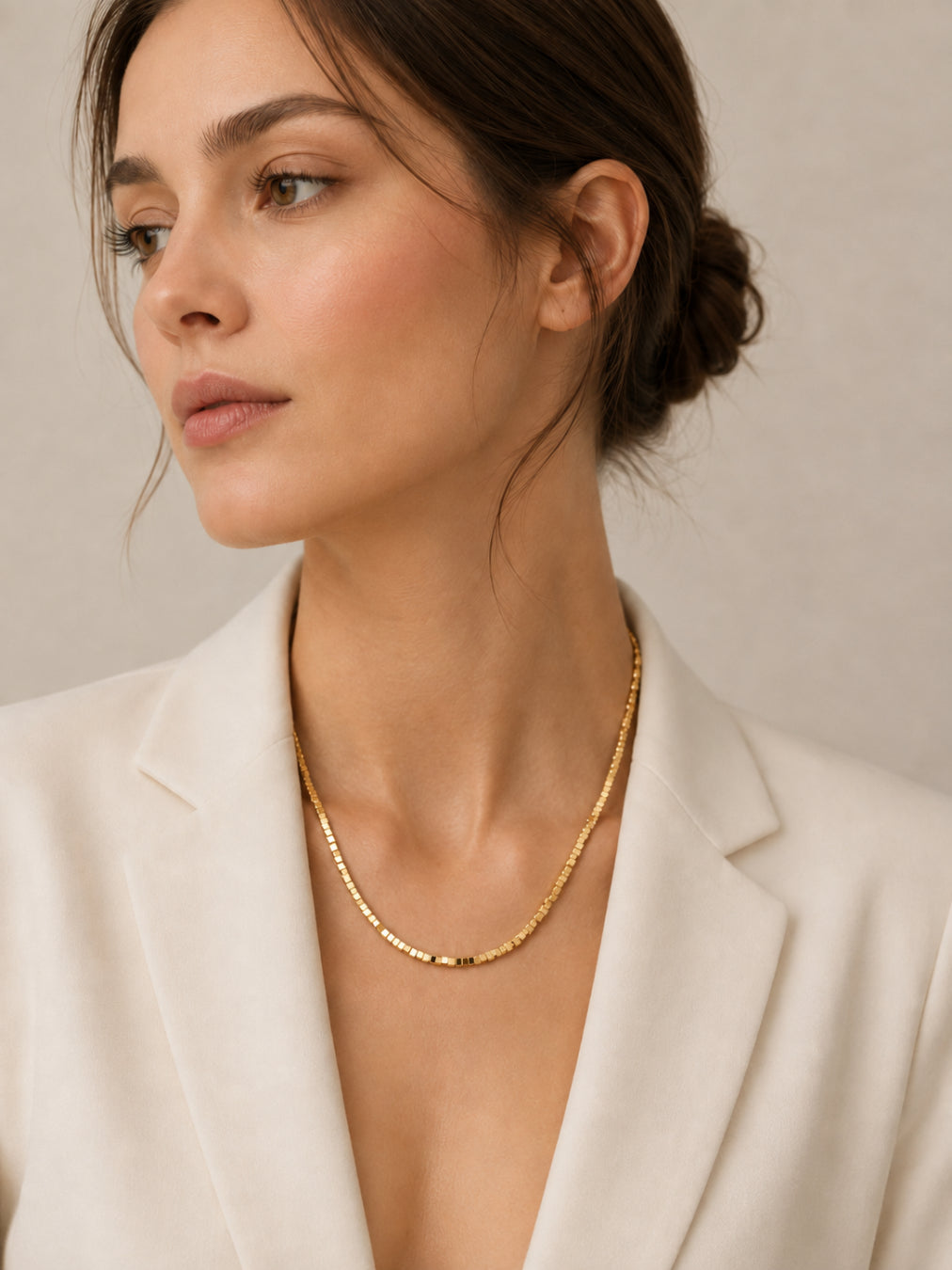 Colar Choker Mini Quadradinhos