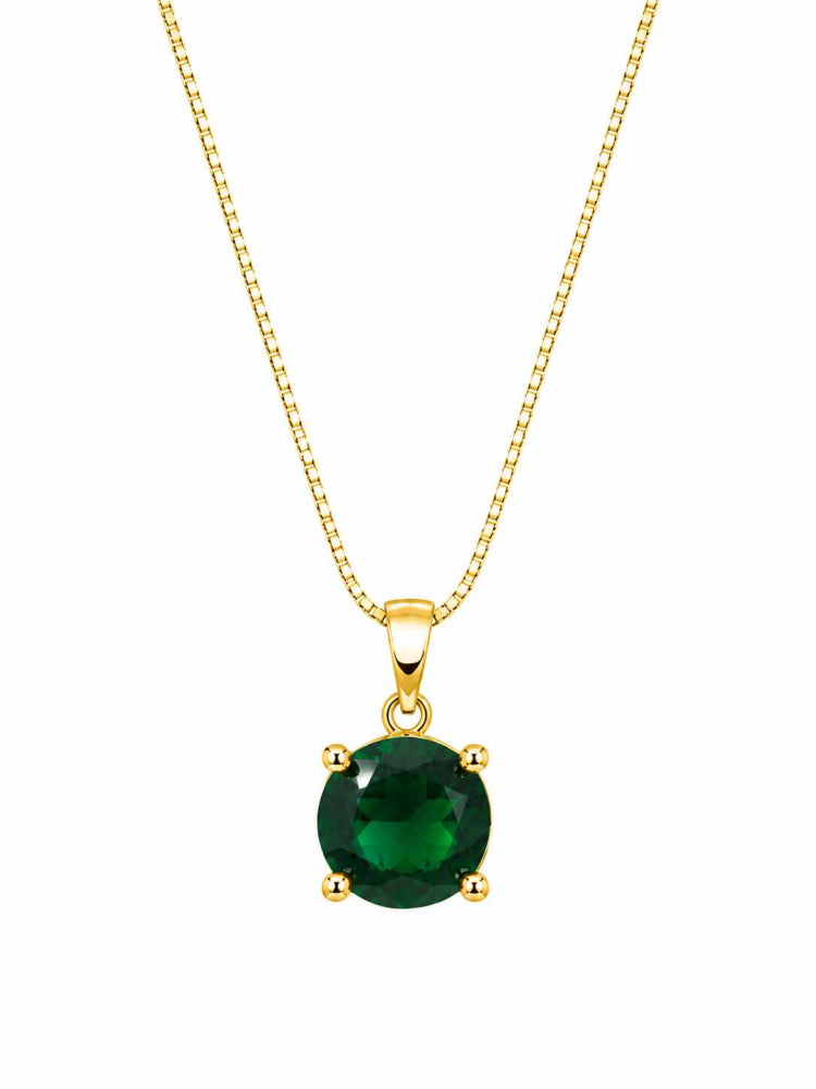 Colar Pingente Esfera Verde