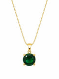 Colar Pingente Esfera Verde