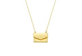 Colar Relicário Cartinha Banho Ouro 18k