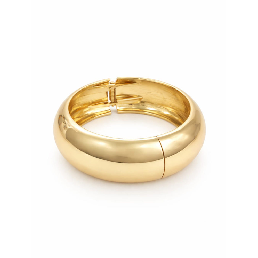 Pulseira Bracelete Dourada Grossa