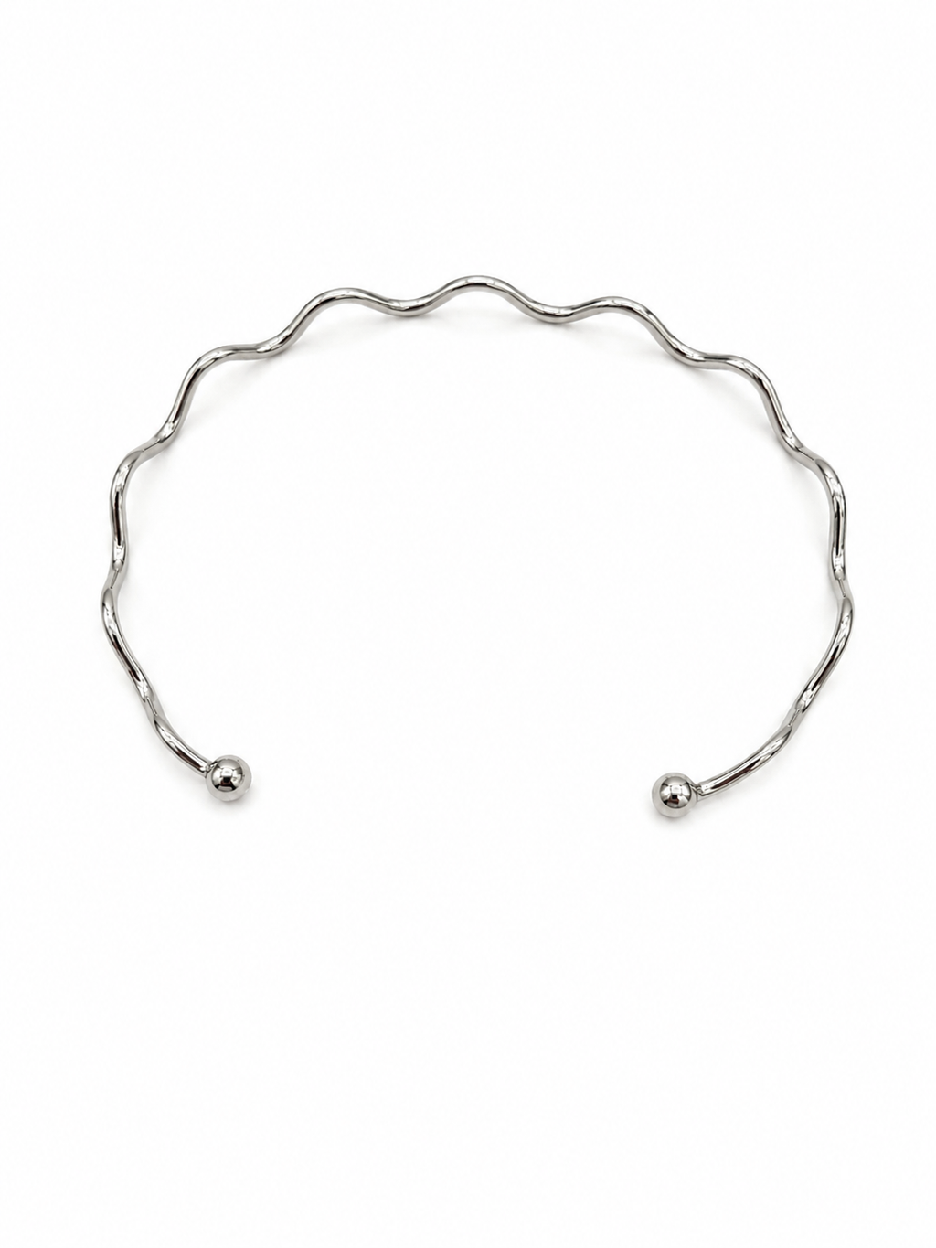 Pulseira Bracelete Aro Rígido Ondulado