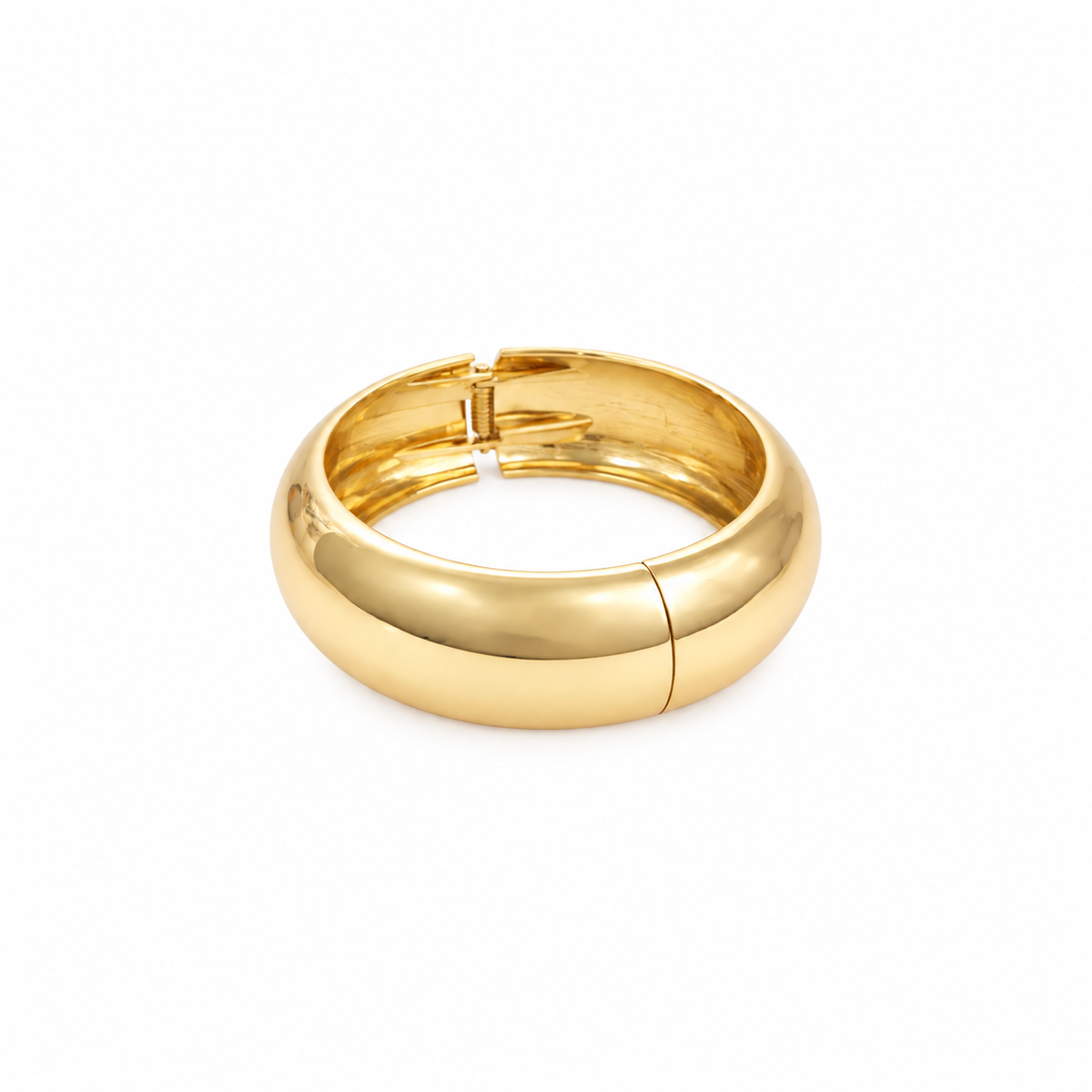 Pulseira Bracelete Dourada Grossa