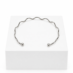 Pulseira Bracelete Aro Rígido Ondulado