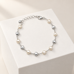 Pulseira Coração Pérola
