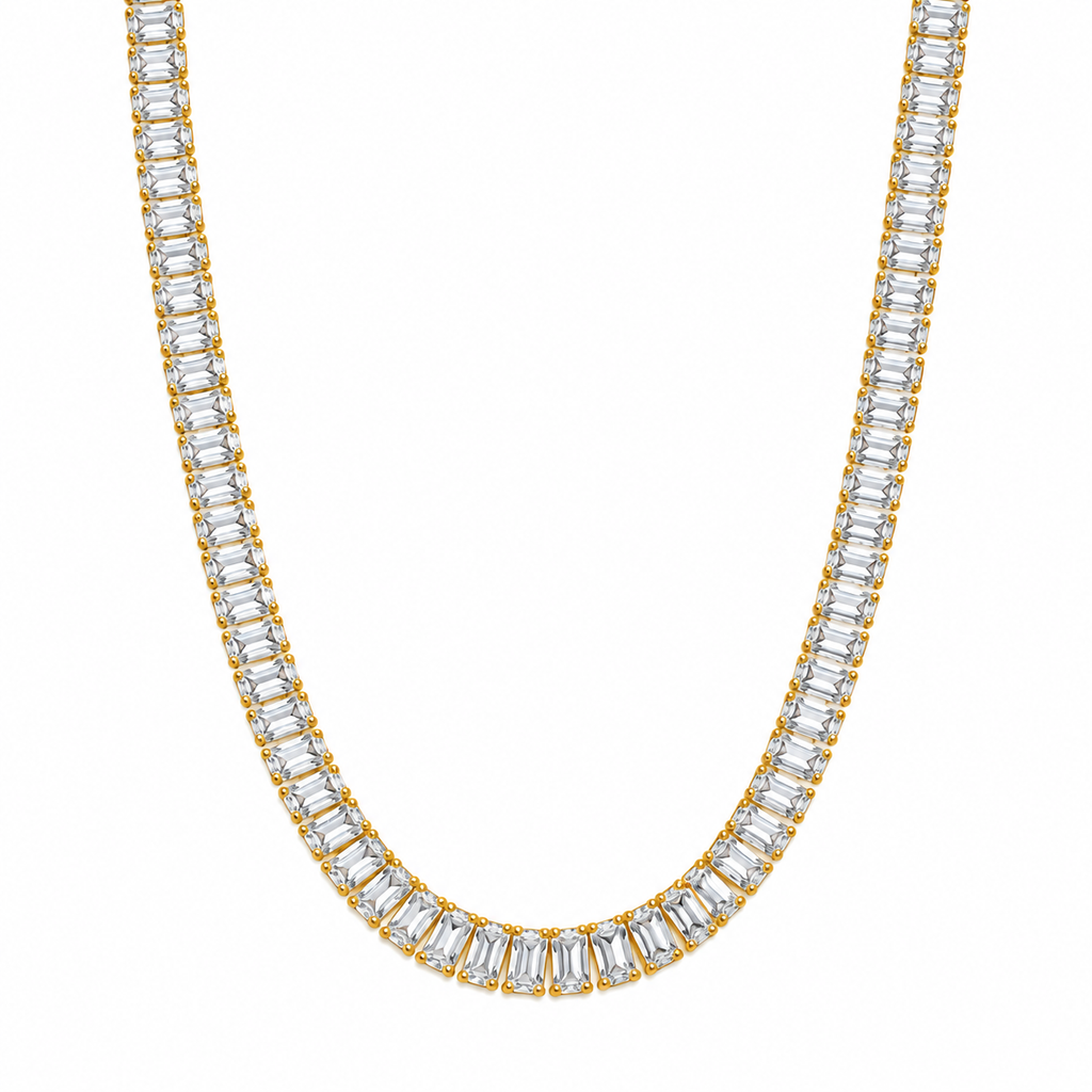Colar Choker Riviera Baguete