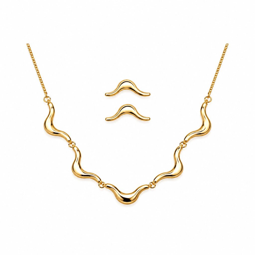 Conjunto Colar + Brincos Orgânico