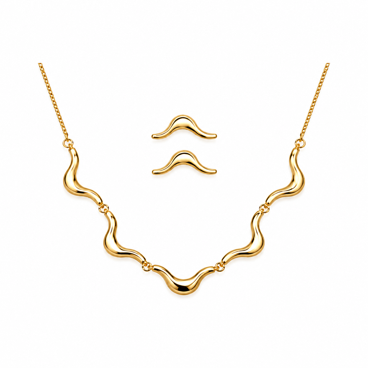 Conjunto Colar + Brincos Orgânico
