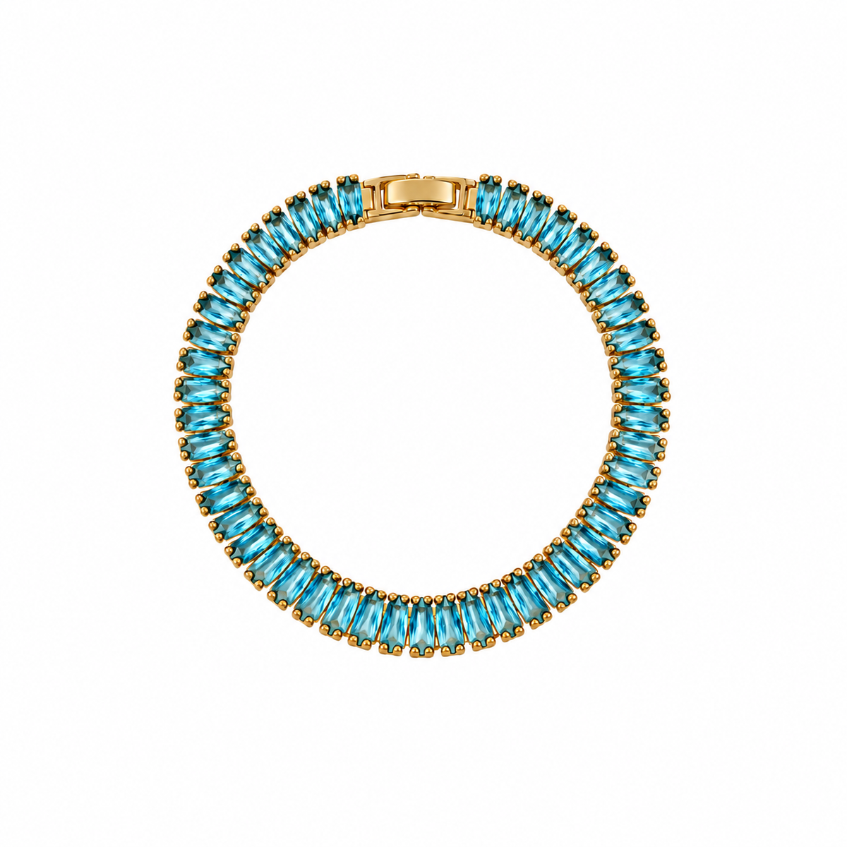 Pulseira Riviera Baguete Azul