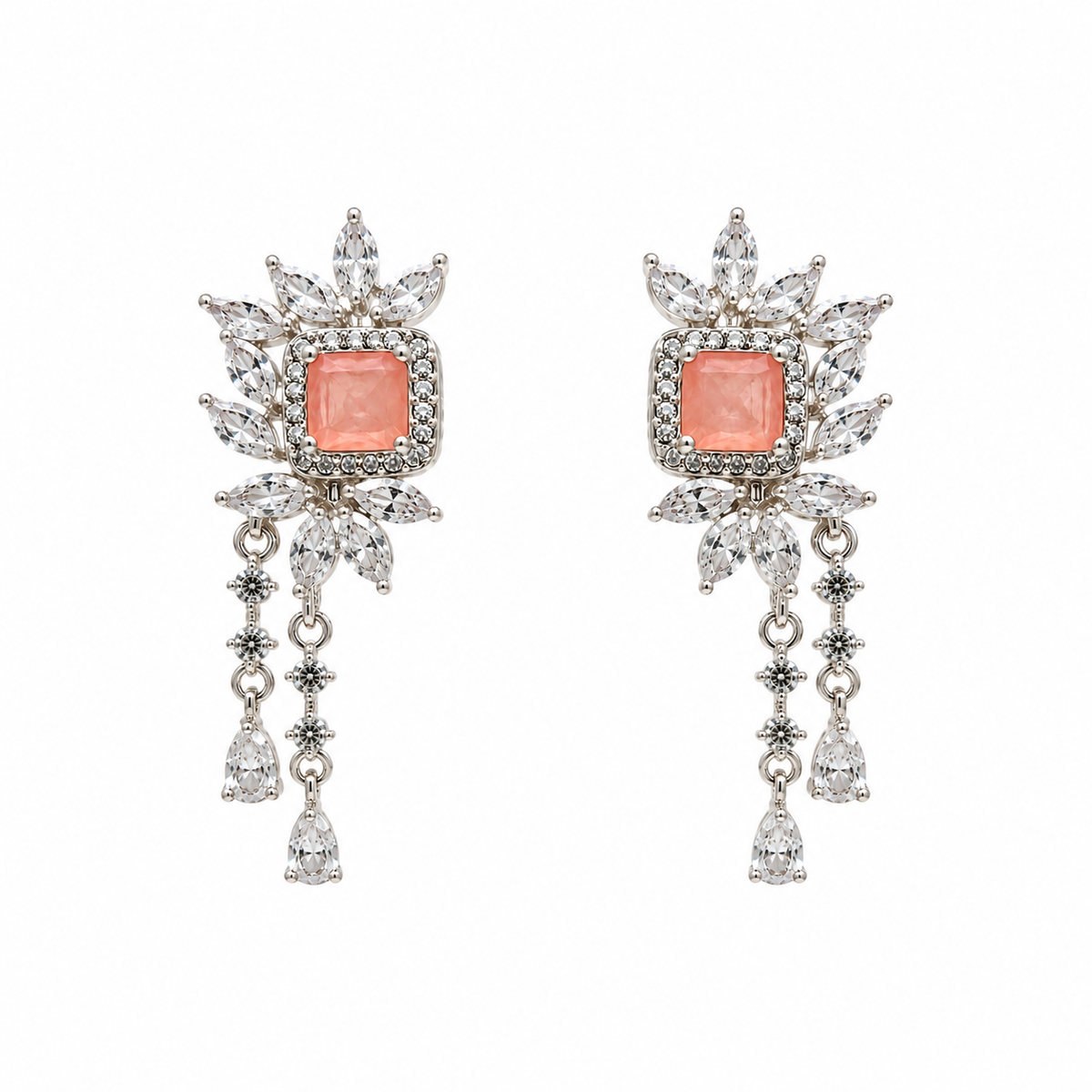 Brincos Festa Rose Zirconias
