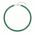 Colar Choker Riviera Baguete Verde