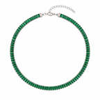 Colar Choker Riviera Baguete Verde