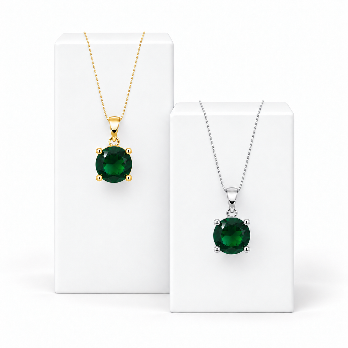 Colar Pingente Esfera Verde