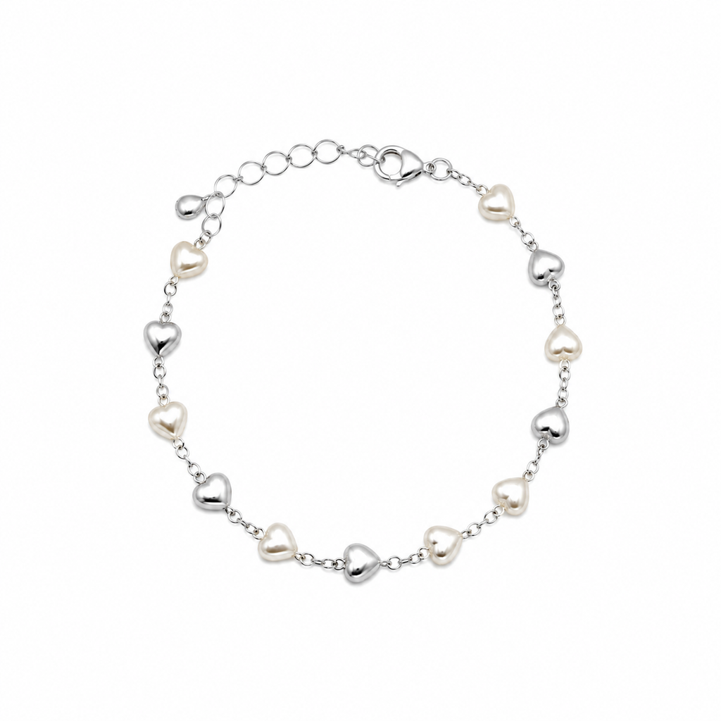 Pulseira Coração Pérola