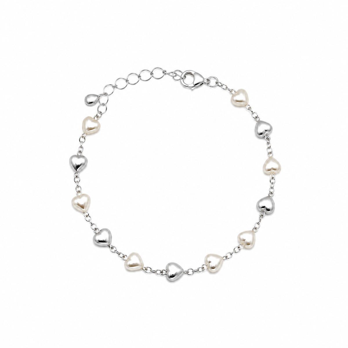 Pulseira Coração Pérola