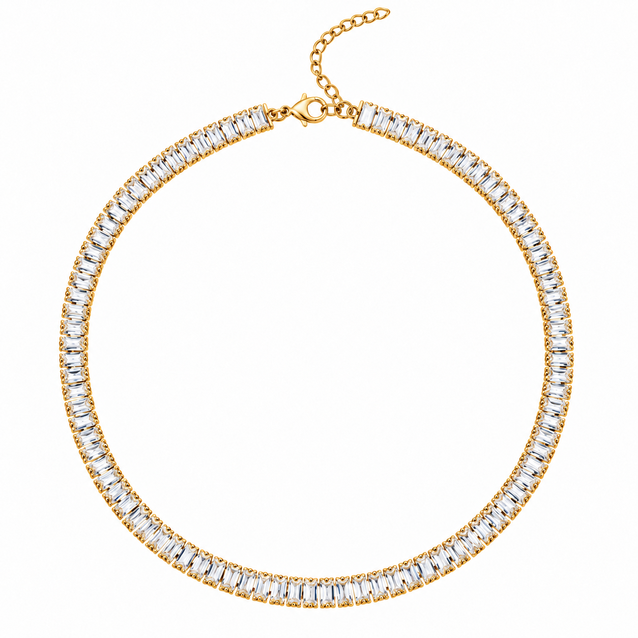 Colar Choker Riviera Baguete