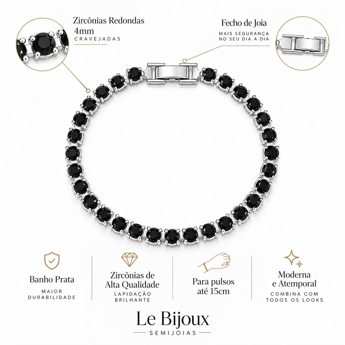 Pulseira Riviera Preta