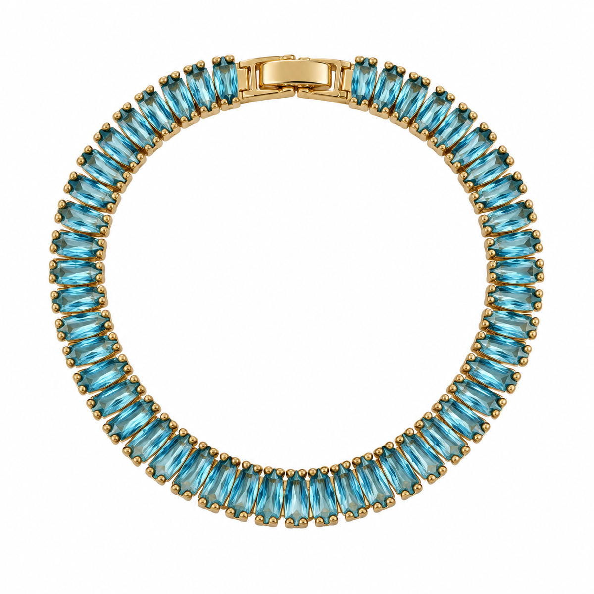 Pulseira Riviera Baguete Azul