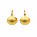 Brincos Bolota Média Dourado Fosco