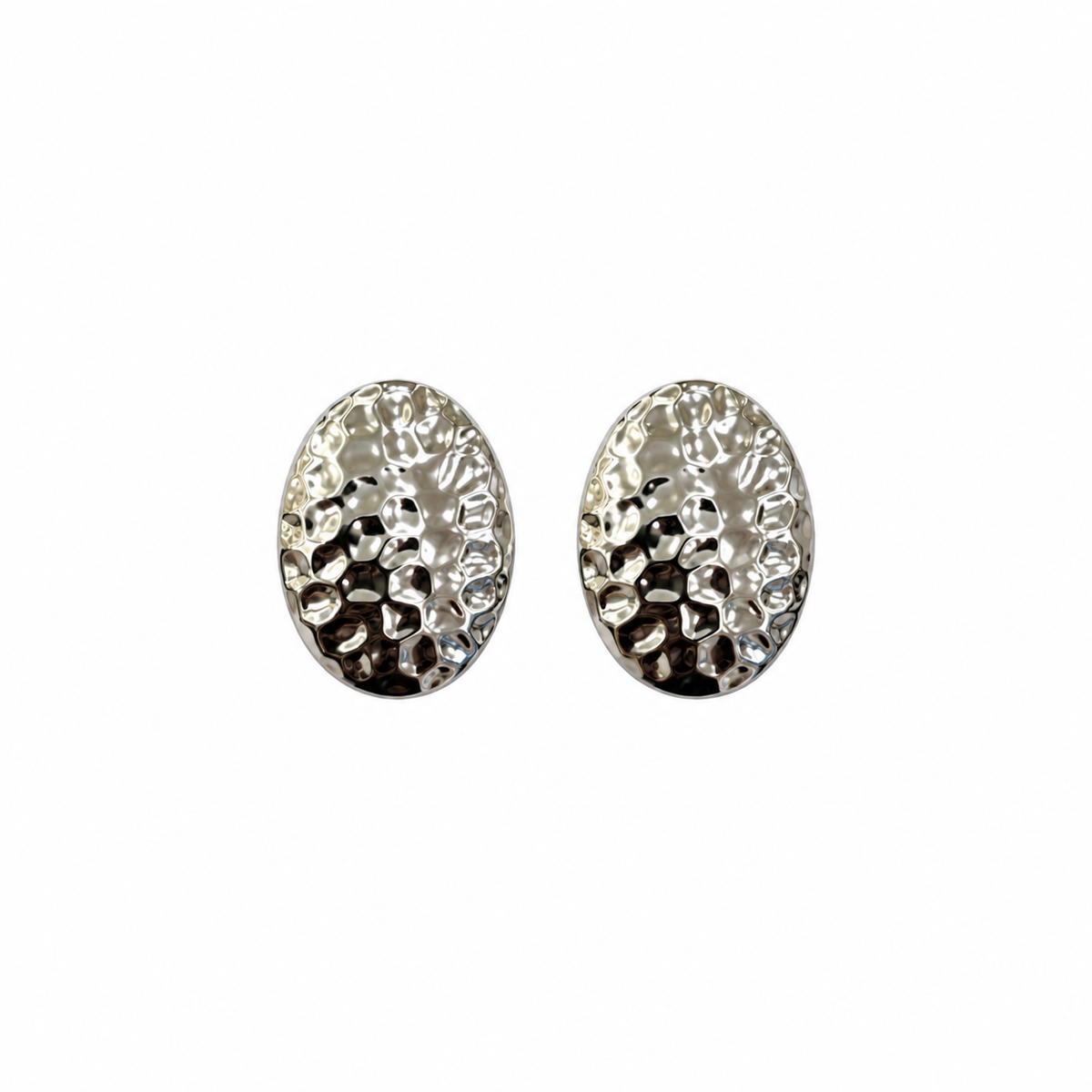 Brincos Oval Martelado