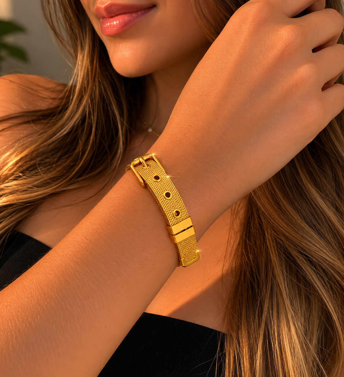 Pulseira Aço Dourado