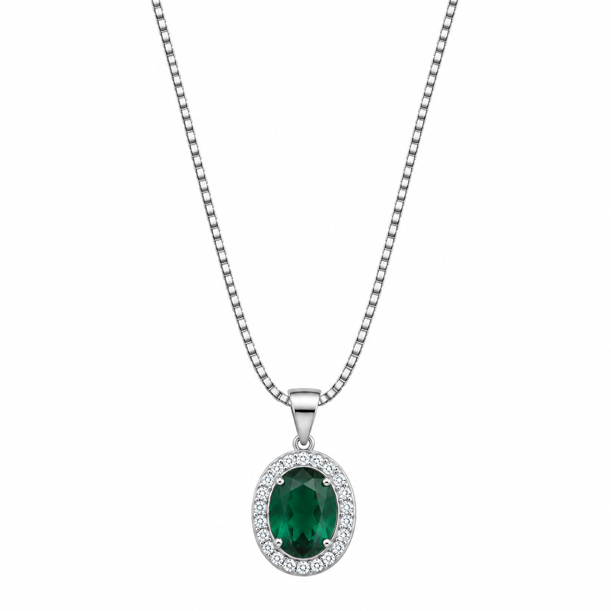 Colar Pingente Inspiração Verde Esmeralda